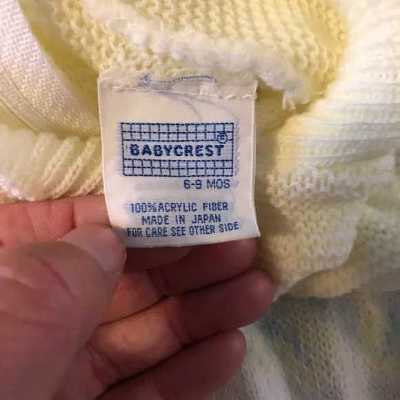 Vintage Baby Knit Clothes Sweater Set Hoodie Bonnet - Picture 8 of 8